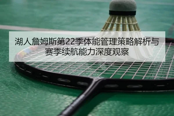 湖人詹姆斯第22季体能管理策略解析与赛季续航能力深度观察